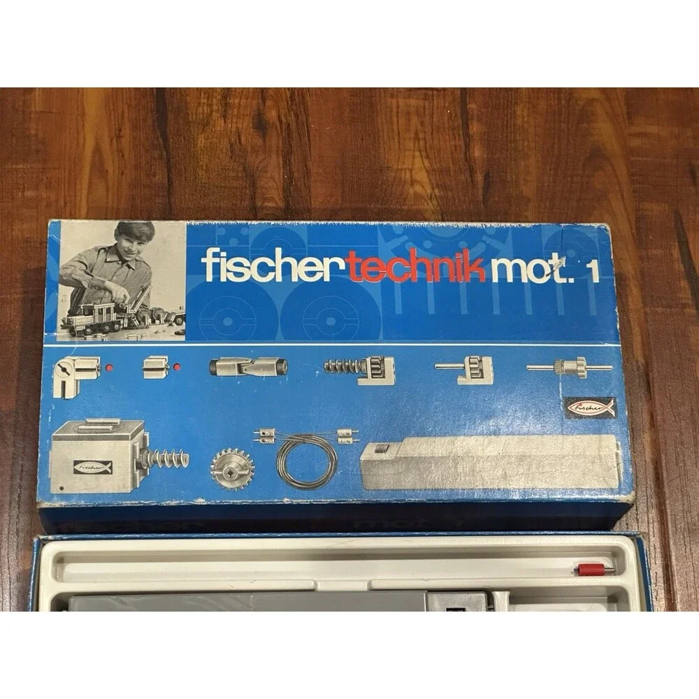 Vintage Fischer Technik Mot. 1 #30091 Made In Germany - Missing Connector Cords